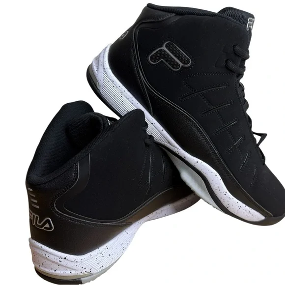 Fila Men's Afar Basketball Black & White Athletic Shoes Size 14 - Picture 2 of 10